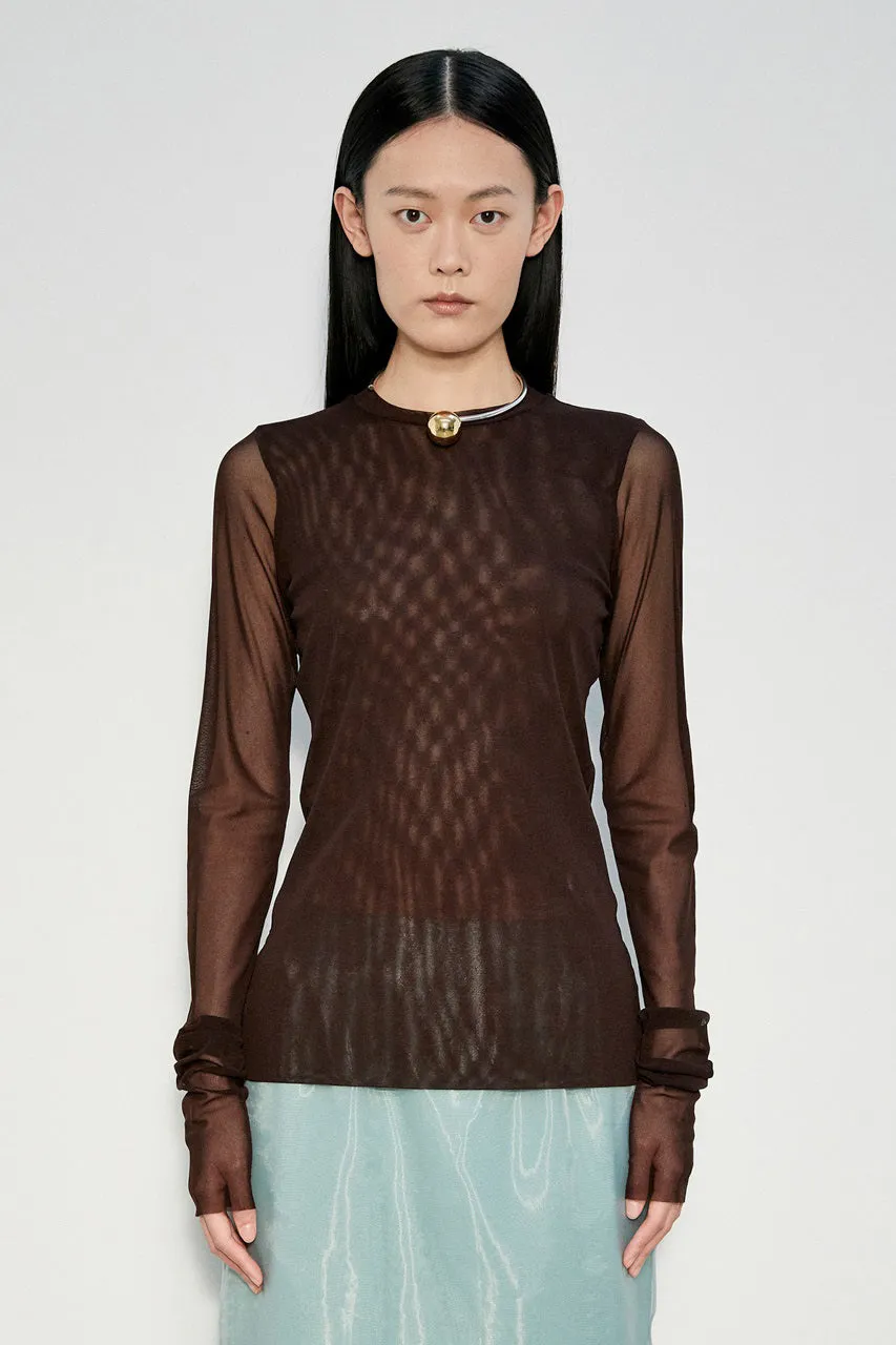 MEIMEIJ - SHEER LONG SLEEVE T-SHIRT