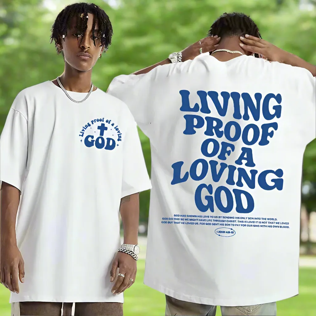 Men's Oversized Christian T-Shirt – Inspirational Faith-Based Print | Casual O-Neck Cotton Tee | Breathable & Lightweight