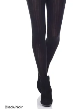 Merino Wool Ribbed Tights - S (Graphite, Black, Oatmeal   Sangria)