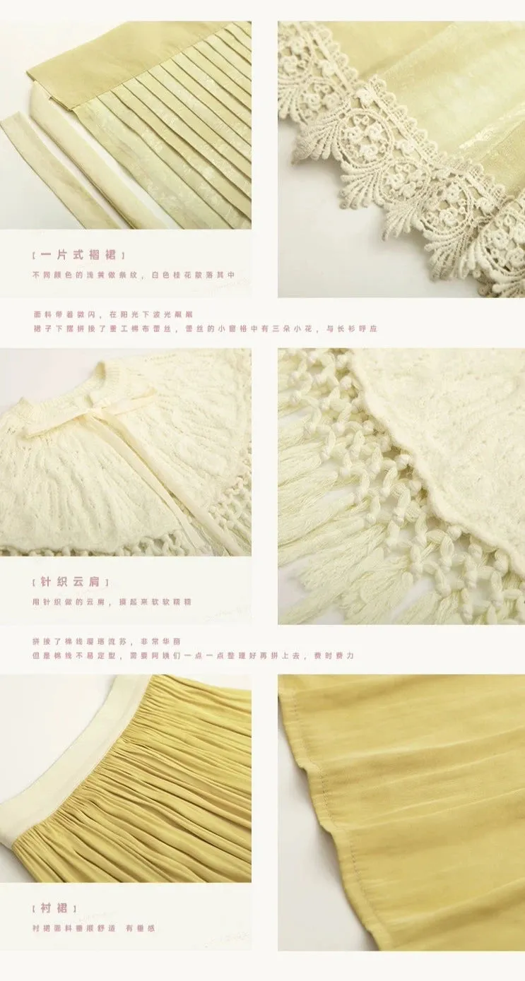 Monet 莫奈 French Style Modernized Ming Dynasty Knit Cloud Collar Set