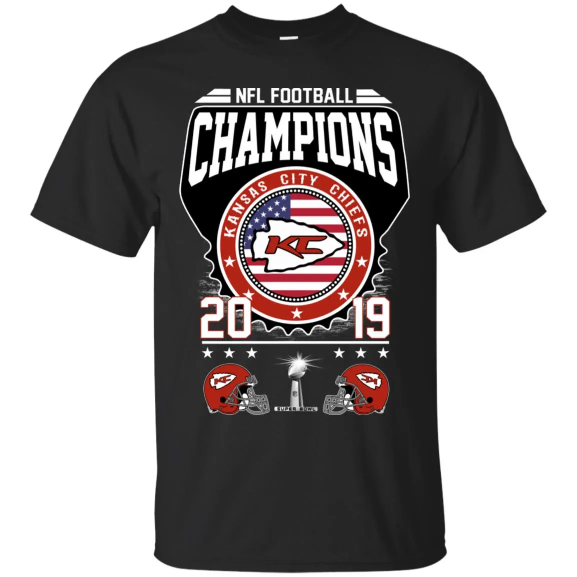 Nfl – Football Champions Kansas City Chiefs Super Bowl 2019 Men Cotton T-Shirt