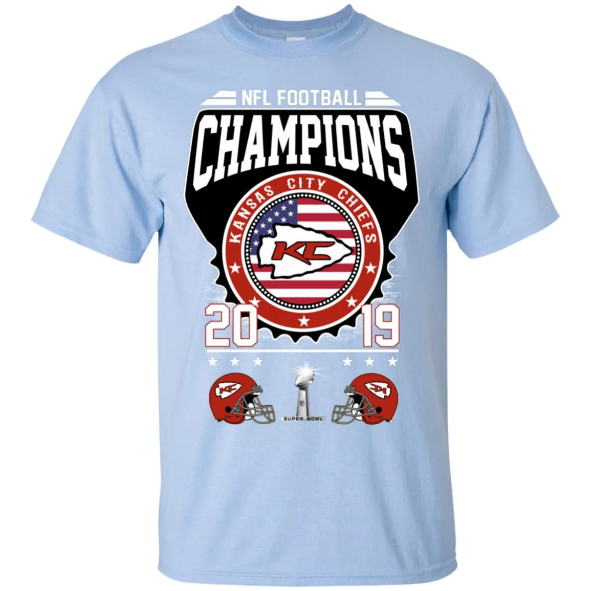 Nfl – Football Champions Kansas City Chiefs Super Bowl 2019 Men Cotton T-Shirt