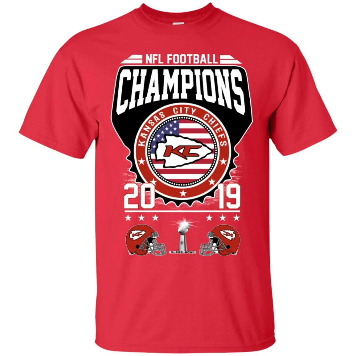 Nfl – Football Champions Kansas City Chiefs Super Bowl 2019 Men Cotton T-Shirt