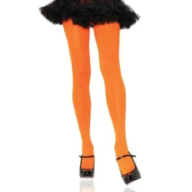 Orange Nylon Tights - OS