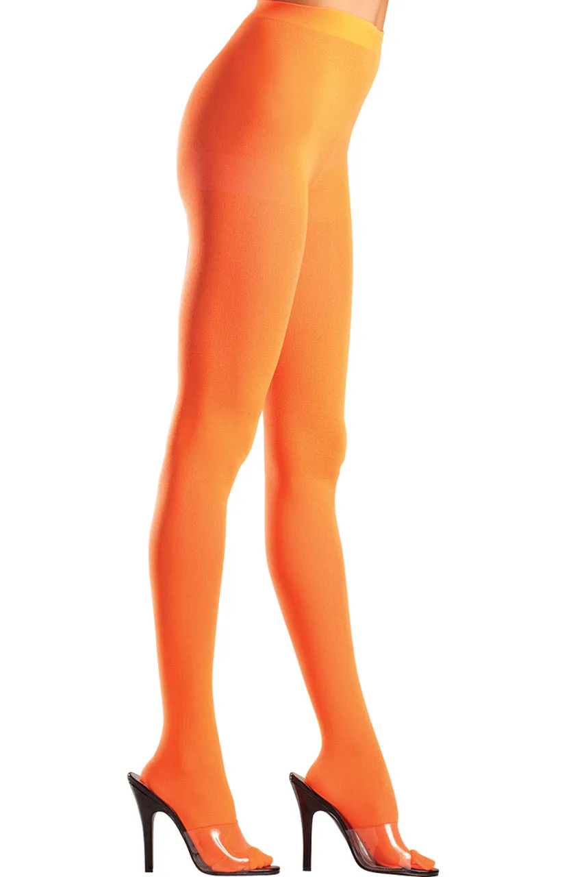 Orange Opaque Nylon Tights