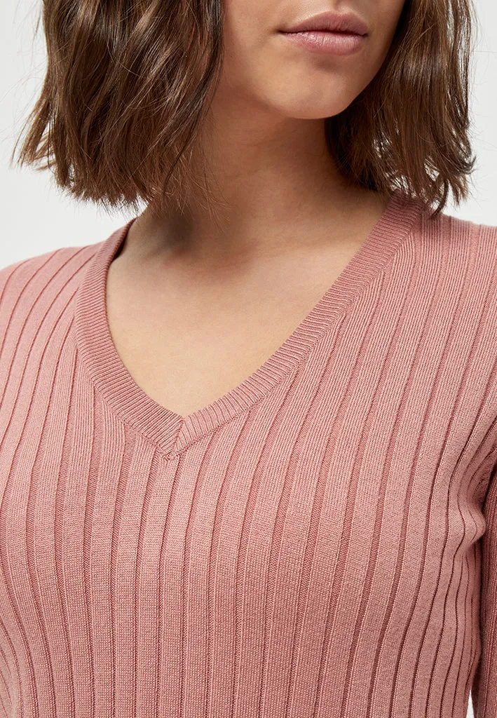 PCTana Rib Pullover - Ash Rose