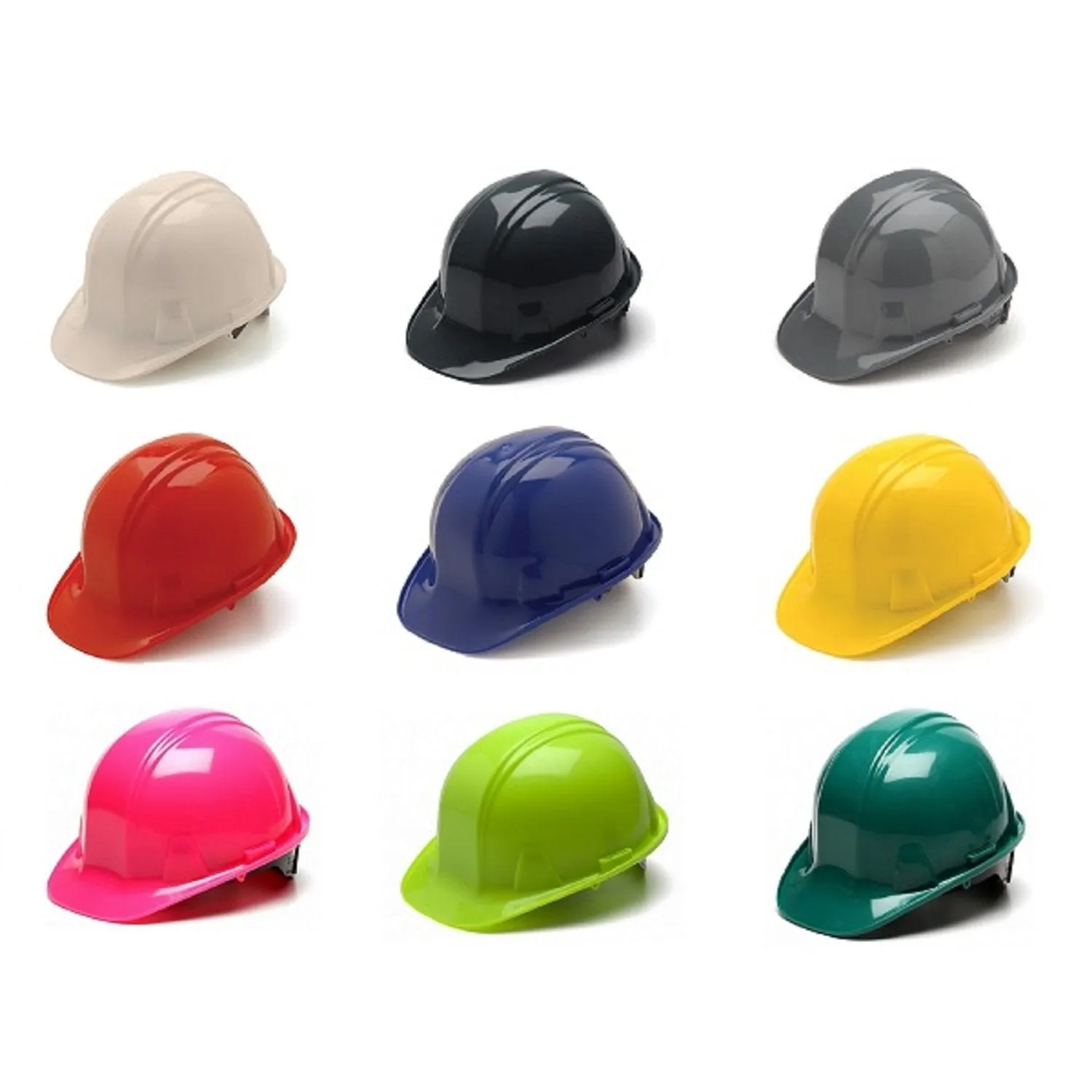 Pyramex SL Series Hard Hat, Cap Style, 4 Point Ratchet Suspension