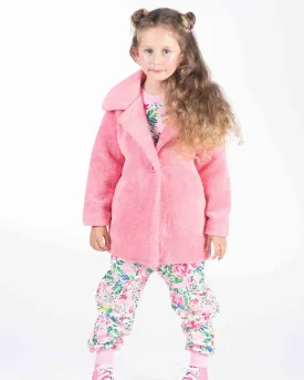 Rock Your Kid Pink Faux Sherpa Jacket