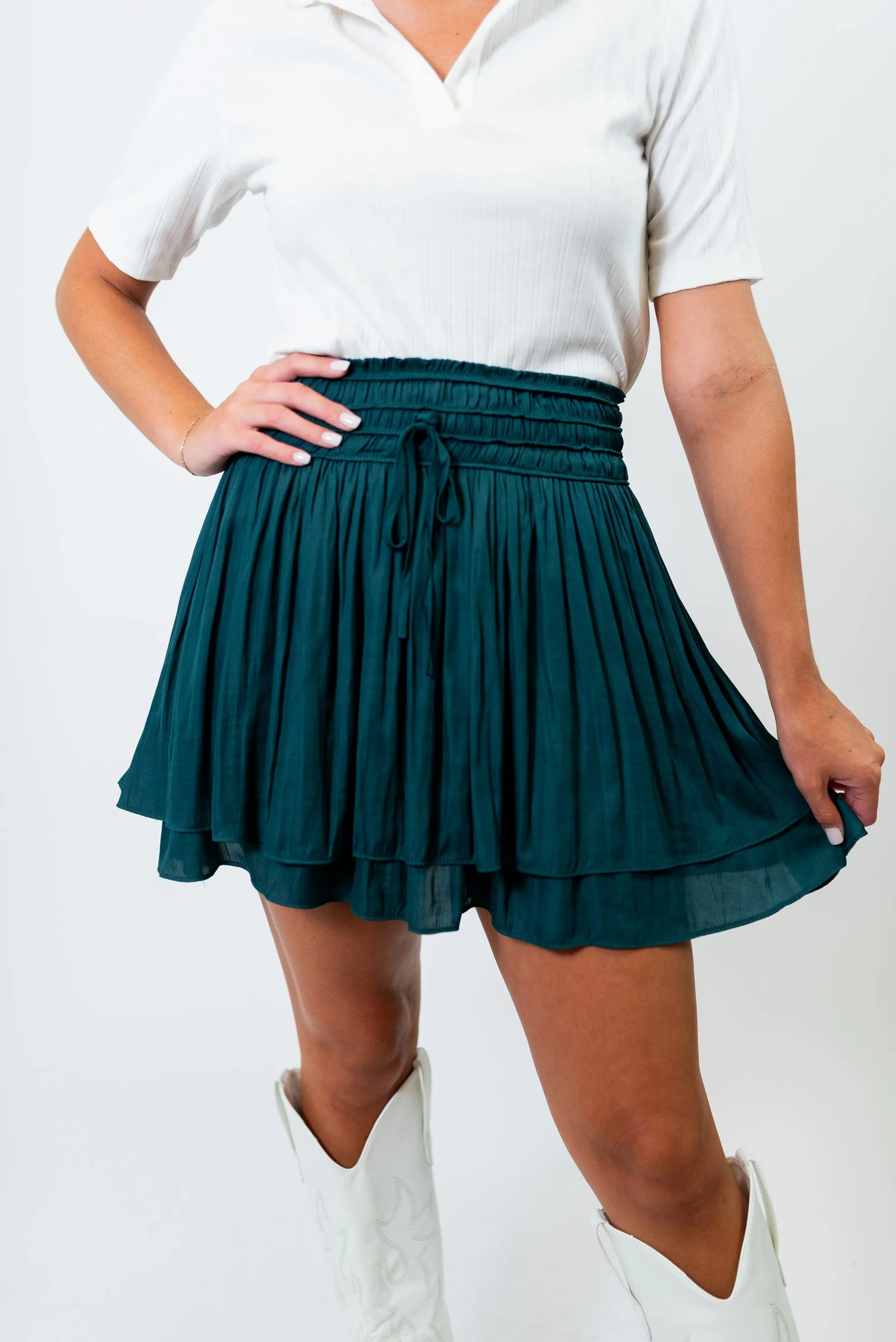 Satin Layered Skirt