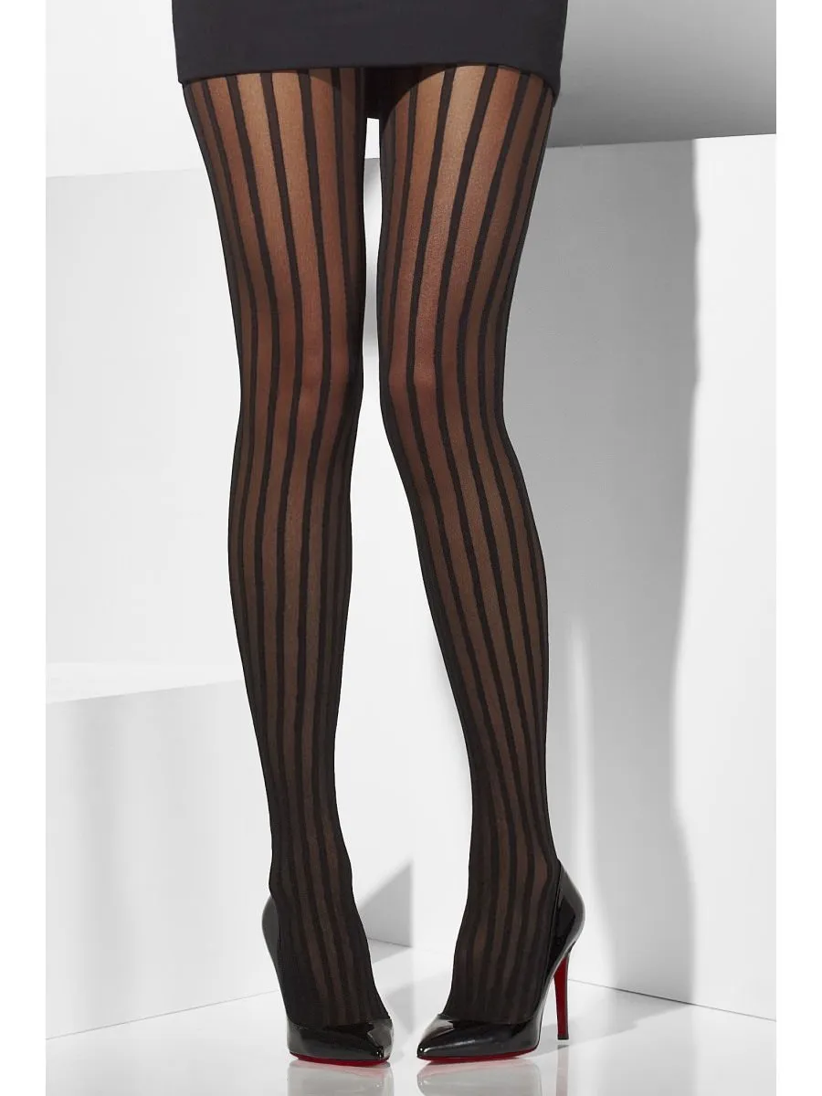 Sheer Tights, Black Stripes