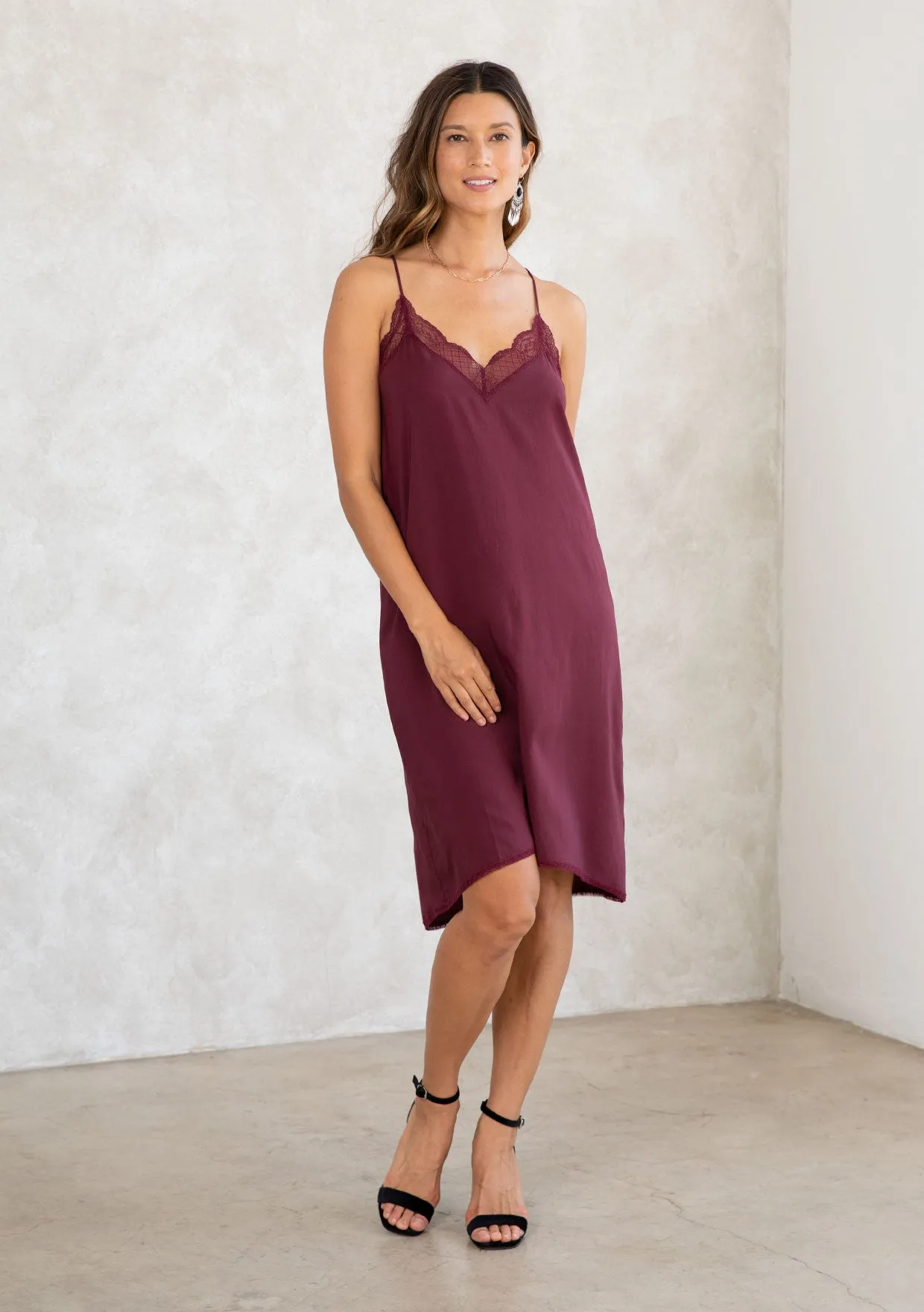 Sleeveless Slip Midi Dress