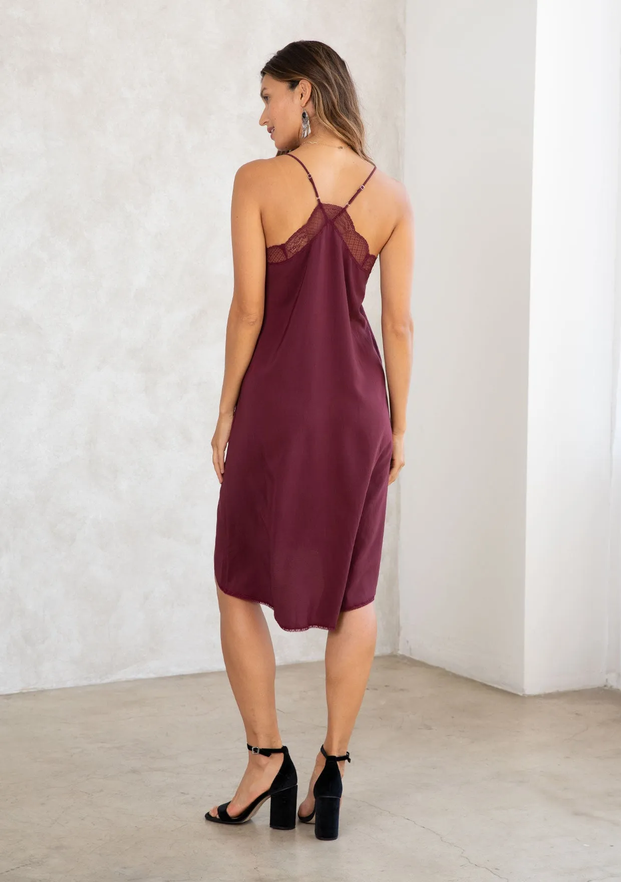 Sleeveless Slip Midi Dress