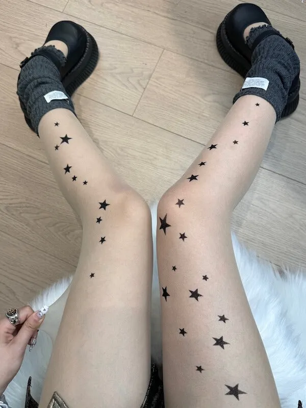 Stars tattoo tights