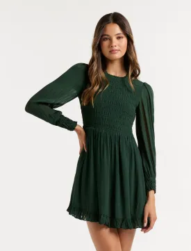 Steph Shirred Skater Dress