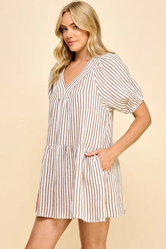 Striped Babydoll Dress