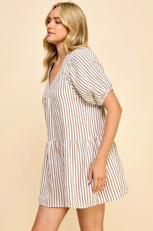 Striped Babydoll Dress