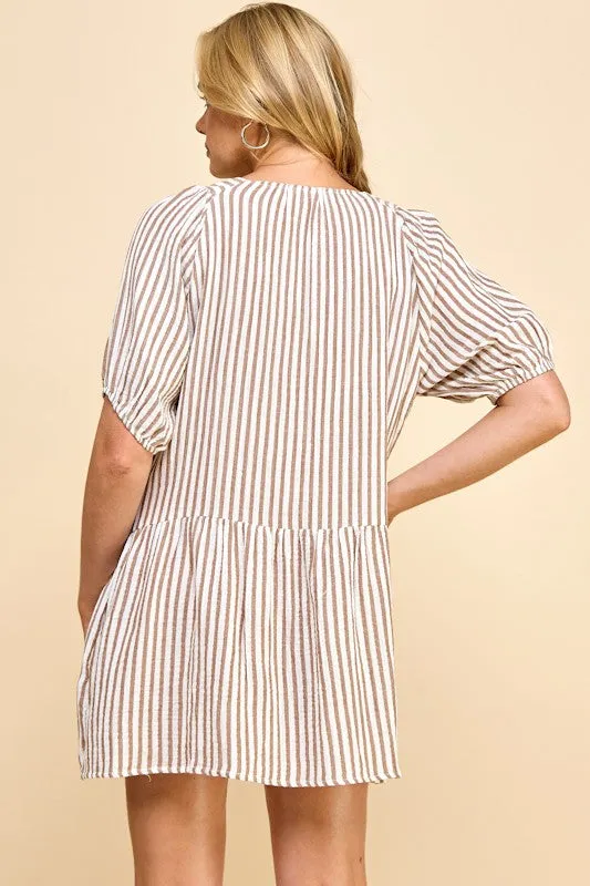 Striped Babydoll Dress