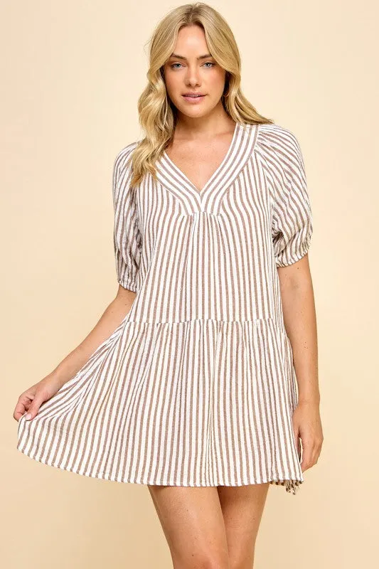 Striped Babydoll Dress