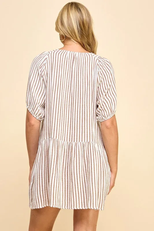 Striped Babydoll Dress