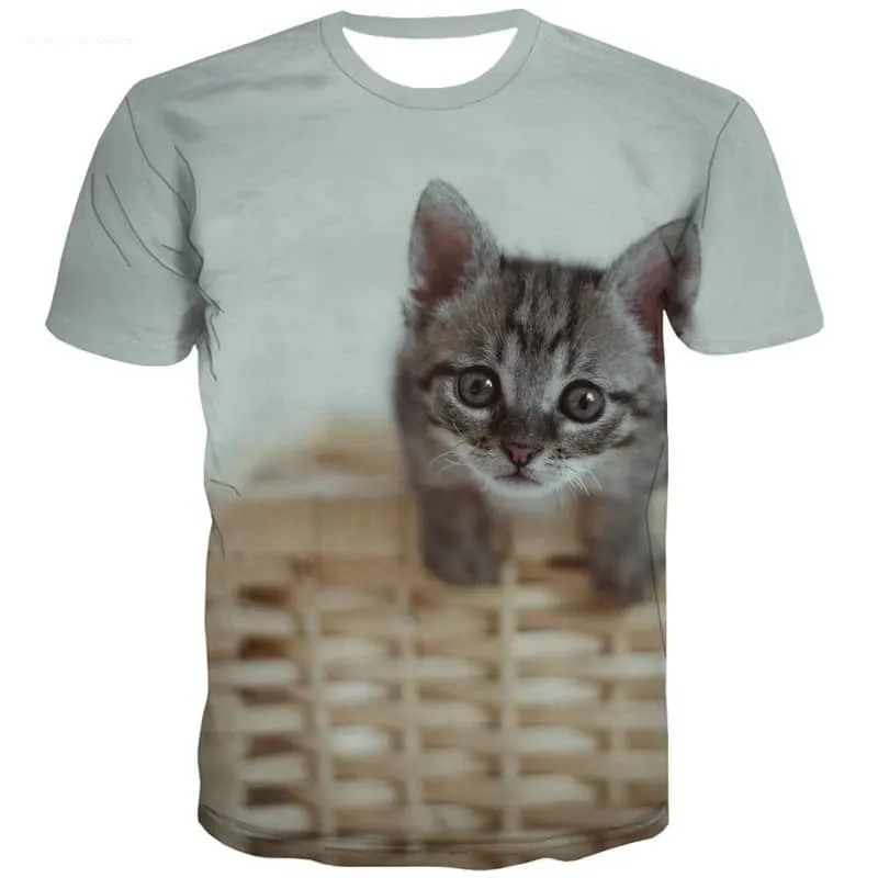 t shirt kitten top tee cat pet art costume men Cool