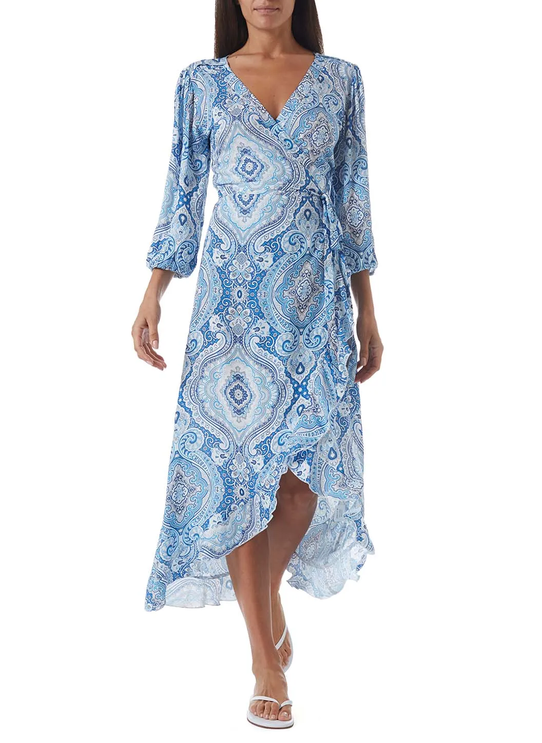 Taylor Blue Paisley Dress