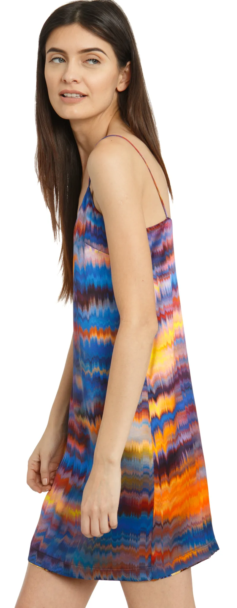 The Reversible Silk Slip   Oasis/Cobra Kaleidoscope