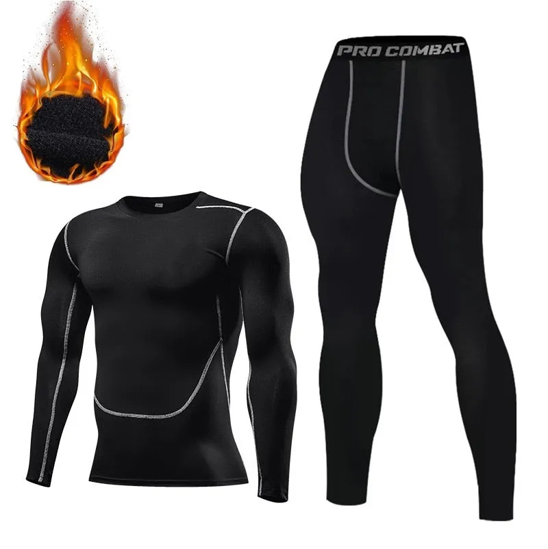 Thermal underwear men compression long johns keep warm winter inner wear clothes for tracksuit