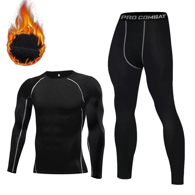 Thermal underwear men compression long johns keep warm winter inner wear clothes for tracksuit