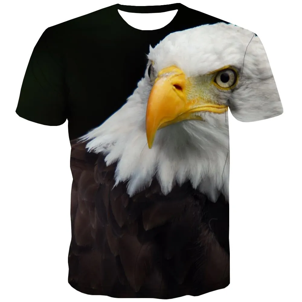 USA T shirts Men Animal T-shirts Graphic Raptor Shirt Print Fly Tshirt Printed Eagle Tshirts Casual