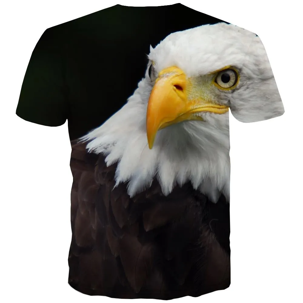 USA T shirts Men Animal T-shirts Graphic Raptor Shirt Print Fly Tshirt Printed Eagle Tshirts Casual