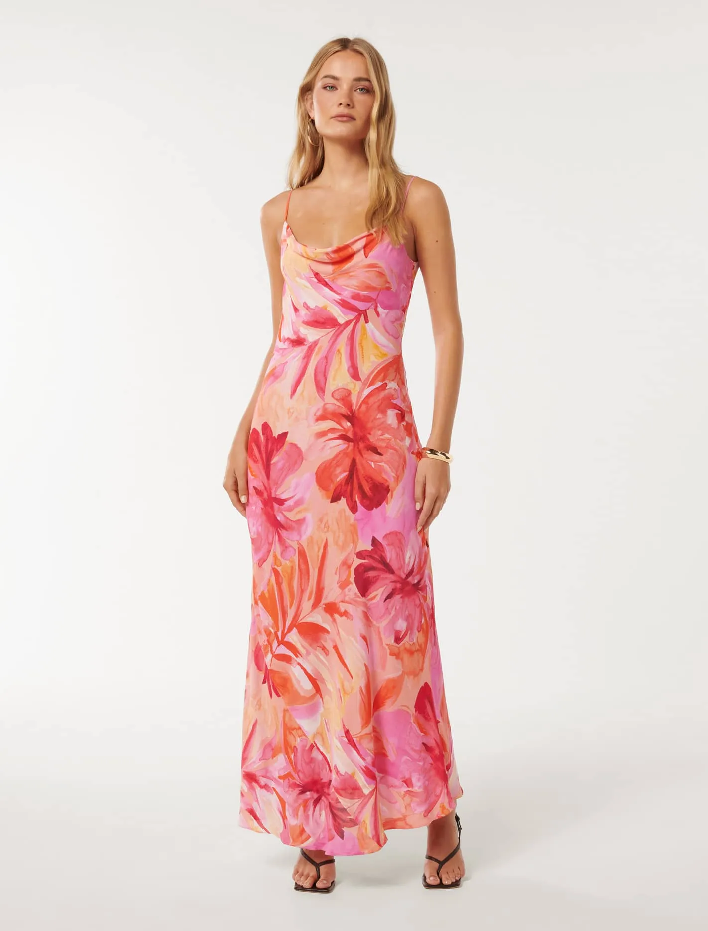 Valerie Cowl Neck Maxi Dress