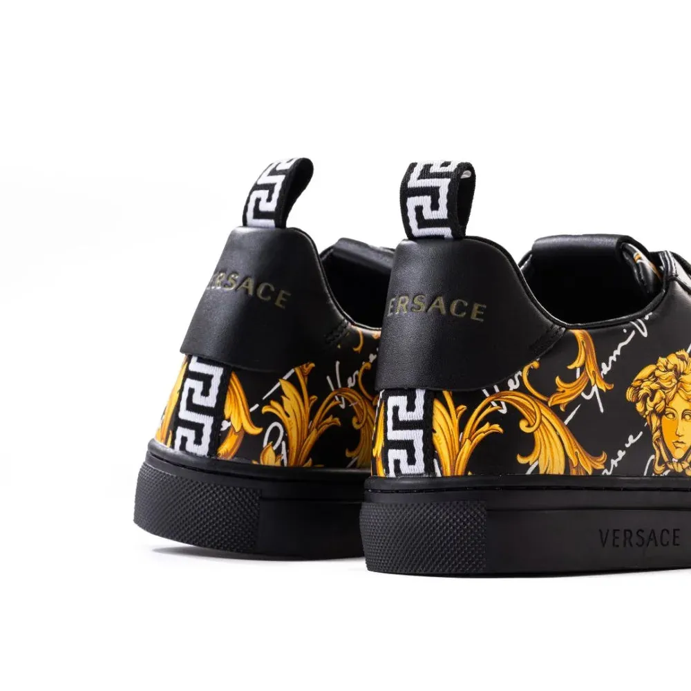 VERSACE Court 88 Sneakers - BLKYEL