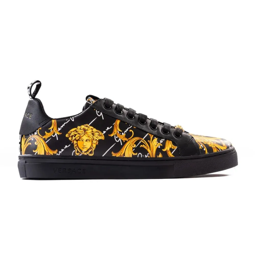 VERSACE Court 88 Sneakers - BLKYEL